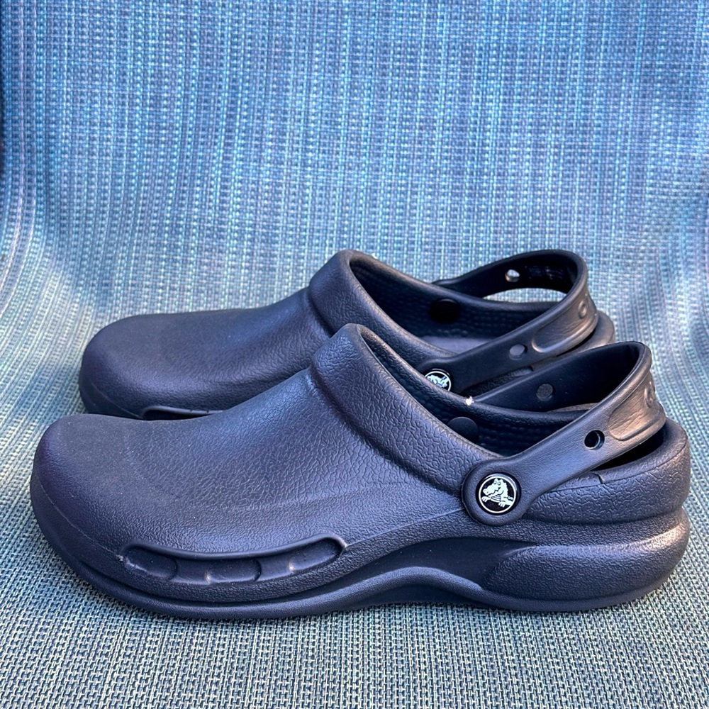 Crocs Specialist Work Clog Sandal Black Roomy Fit Mens 6 Womens 8 Solid - Picture 5 of 10